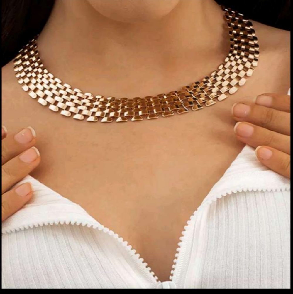 Exaggerated CUBAN CHUNKY THICK CHAIN GOLD NECKLACE